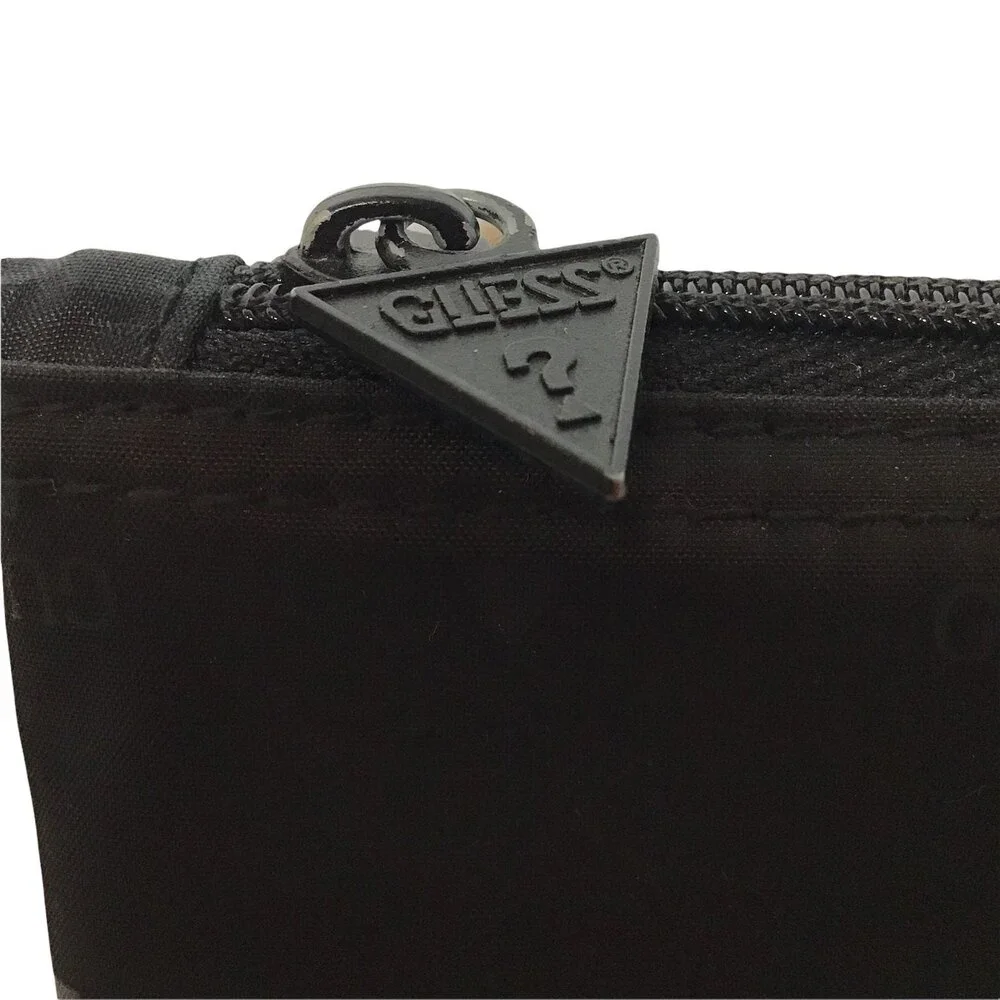 Guess Print Black Zippered Pouch Size 12